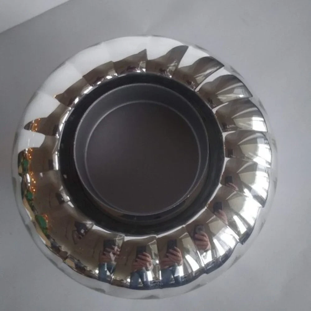 Fluted Mercury Glass Candleholder, Tealight or Votive